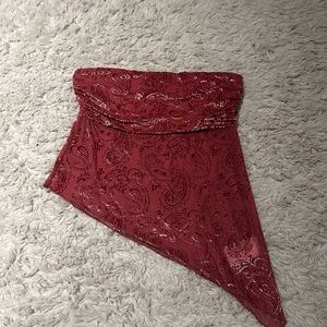 Urban Outfitters Y2K Asymmetrical Tube Top Small Pink